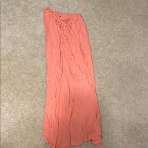 Peach maxi skirt
